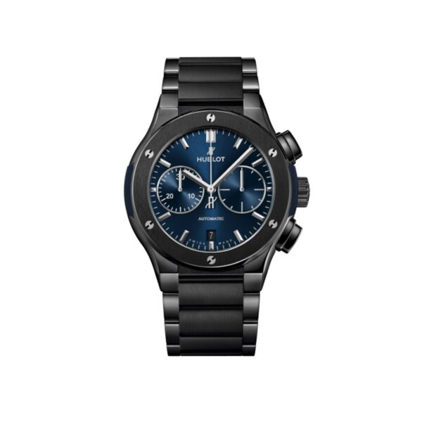 Hublot Chronograph Ceramic Bracelet Blue 45mm