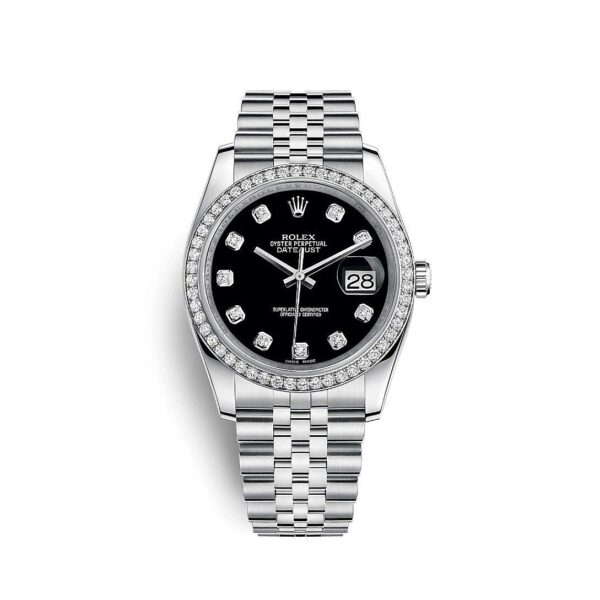 Rolex Datejust 126284RBR-0019 Mặt Số Đen Cọc Số Kim Cương 36mm