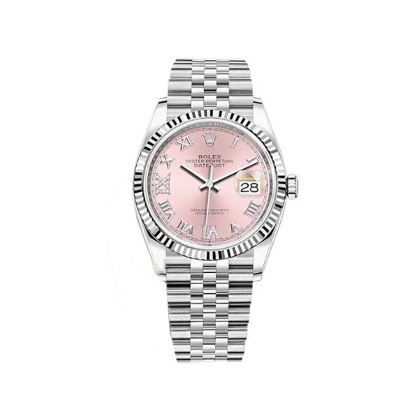 Rolex Datejust 126234-0031 Mặt Số Hồng Cọc Số La Mã 36mm