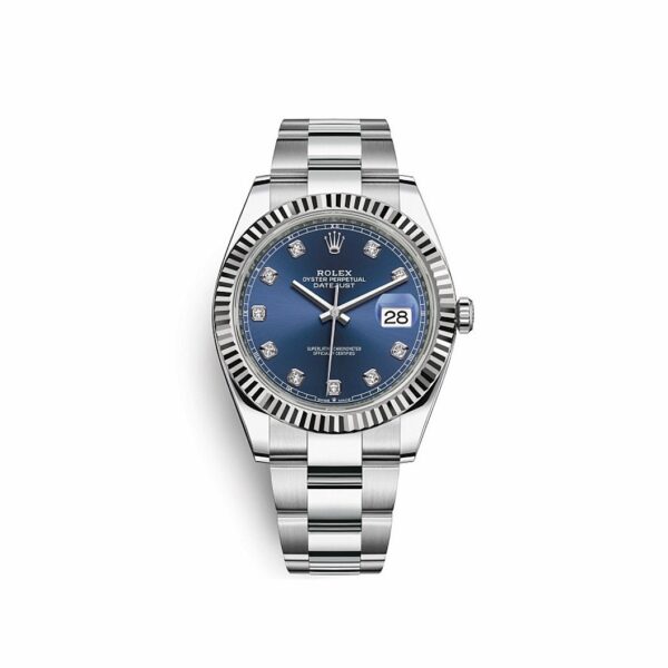 Rolex Datejust 126334-0015 Mặt Số Xanh Cọc Số Kim Cương 41mm