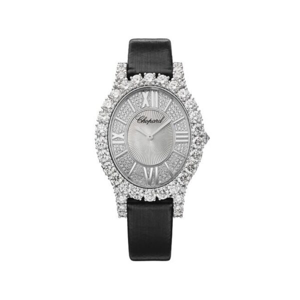 Chopard L'heure Du Diamant Oval White Gold Full Diamond 34.10mm