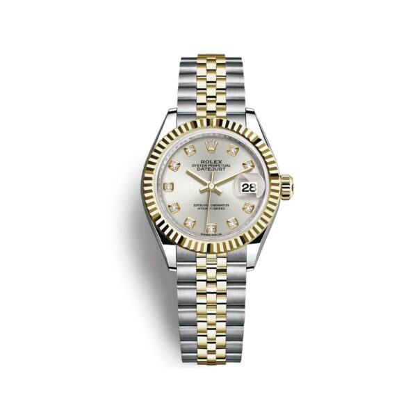 Rolex Datejust Ladies 279173-0007 Mặt Số Bạc Cọc Số Kim Cương 28mm