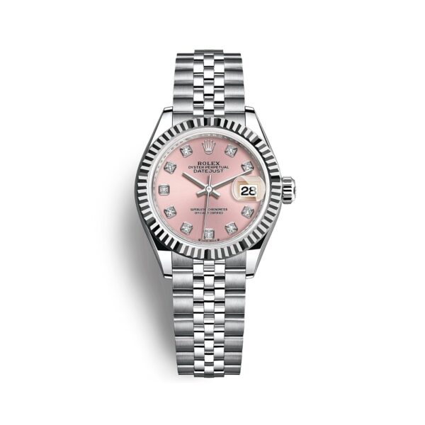 Rolex Datejust Ladies 279174-0003 Mặt Số Hồng Cọc Số Kim Cương 28mm