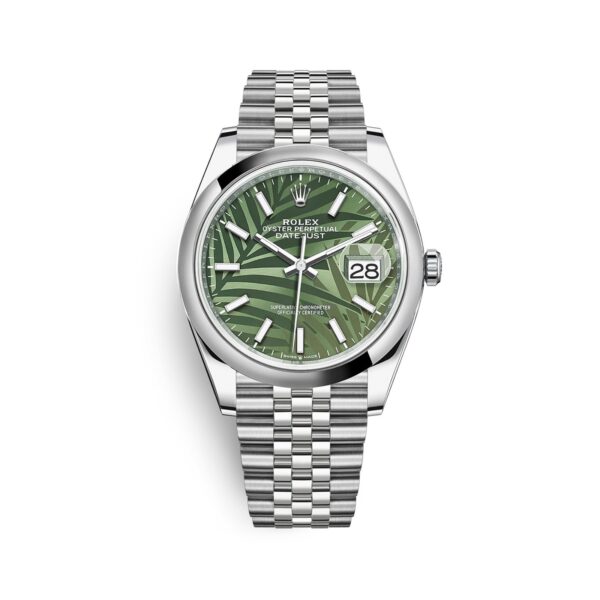Rolex Datejust 126200-0019 Mặt Số Lá Cọ Cọc Số Index 36mm