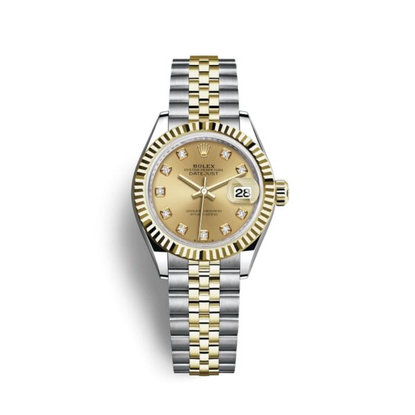 Rolex Datejust Ladies 279173-0011 Mặt Số Champagne Cọc Số Kim Cương 28mm