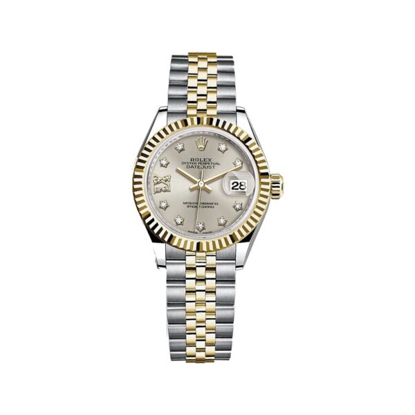 Rolex Datejust Ladies 279173-0003 Mặt Số Bạc Cọc Số Sao 28mm