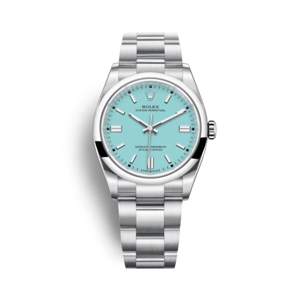 Rolex Oyster Perpetual 126000-0006 Mặt Số Xanh Tiffany Cọc Số Index 36mm