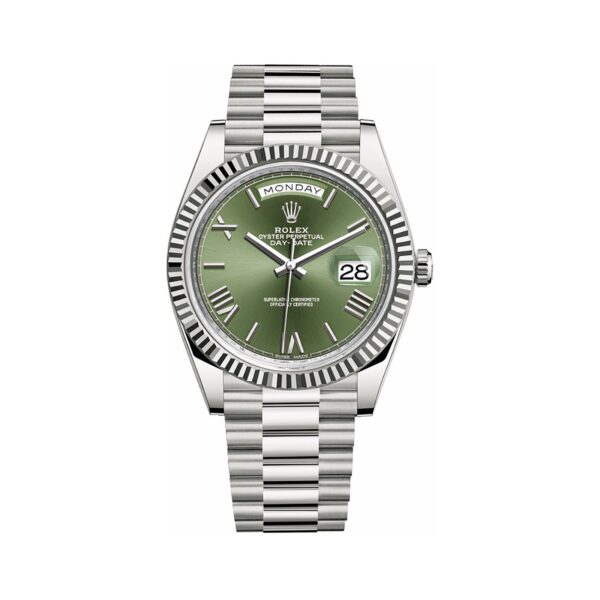 Rolex Day-Date 228239-0033 Mặt Số Olive Cọc Số La Mã 40mm