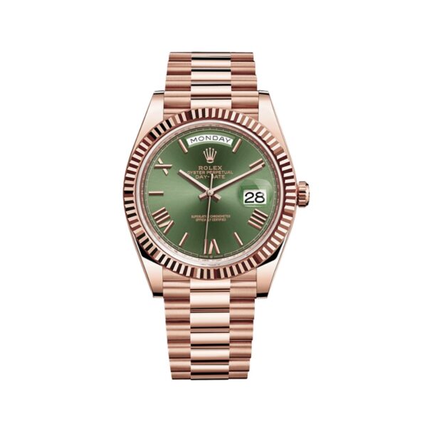 Rolex Day-Date 228235-0025 Mặt Số Olive Cọc Số La Mã 40mm