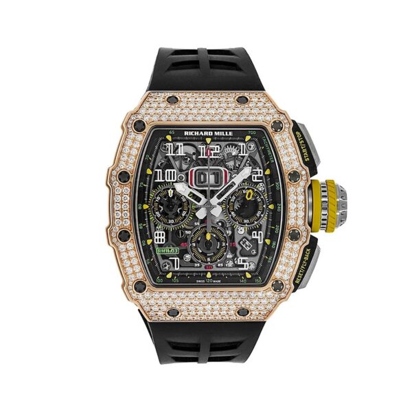 Richard Mille RM 11-03 Rose Gold Full Diamonds 50mm