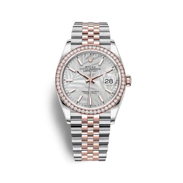 Rolex Datejust 126281RBR-0019 Mặt Số Lá Cọ Nhiệt Đới Cọc Số Index 36mm
