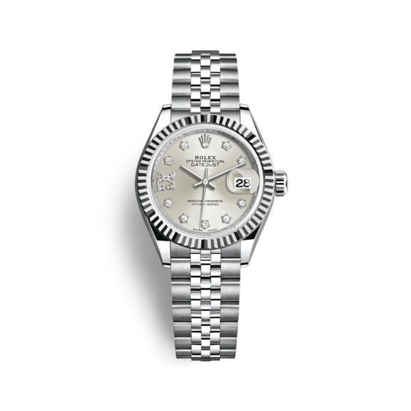 Rolex Datejust Ladies 279174-0021 Mặt Số Bạc Cọc Số Sao 28mm