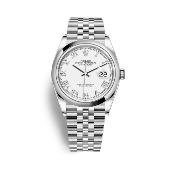 Rolex Datejust 126200-0007 Mặt Số Trắng Cọc Số La Mã 36mm