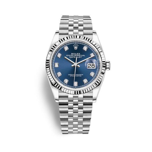Rolex Datejust 126234-0037 Mặt Số Xanh Cọc Số Kim Cương 36mm