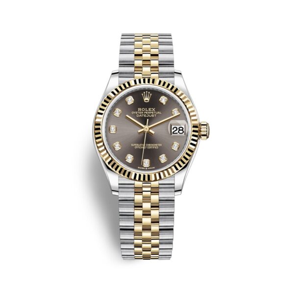 Rolex Datejust 278273-0022 Mặt Số Nâu Trầm Cọc Số Kim Cương 31mm