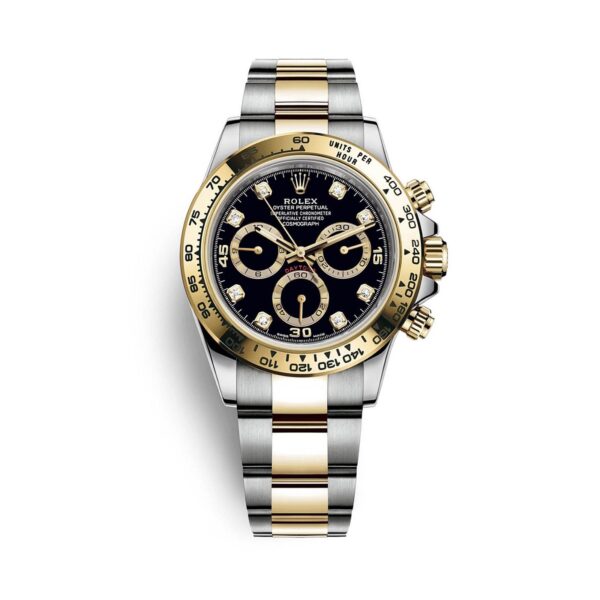 Rolex Cosmograph Daytona 116503-0011 Mặt Số Đen Cọc Số Kim Cương 40mm