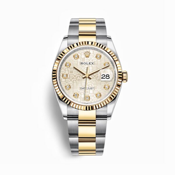 Rolex Datejust 126233-0028 Mặt Số Vi Tính Trắng Cọc Số Kim Cương 36mm