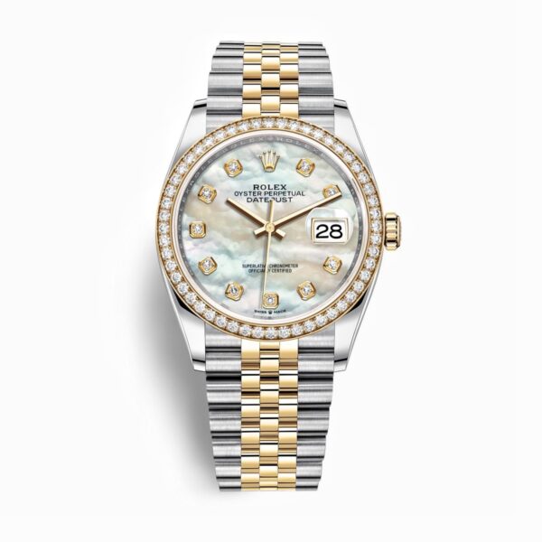 Rolex Datejust 126283RBR-0009 Mặt Số MOP Cọc Số Kim Cương 36mm