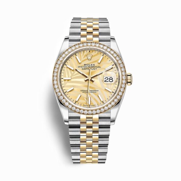 Rolex Datejust 126283RBR-0023 Mặt Số Lá Cọ Nhiệt Đới Cọc Số Index 36mm