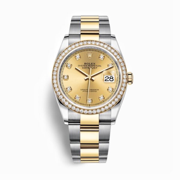 Rolex Datejust 126283RBR-0004 Mặt Số Champagne Cọc Số Kim Cương 36mm