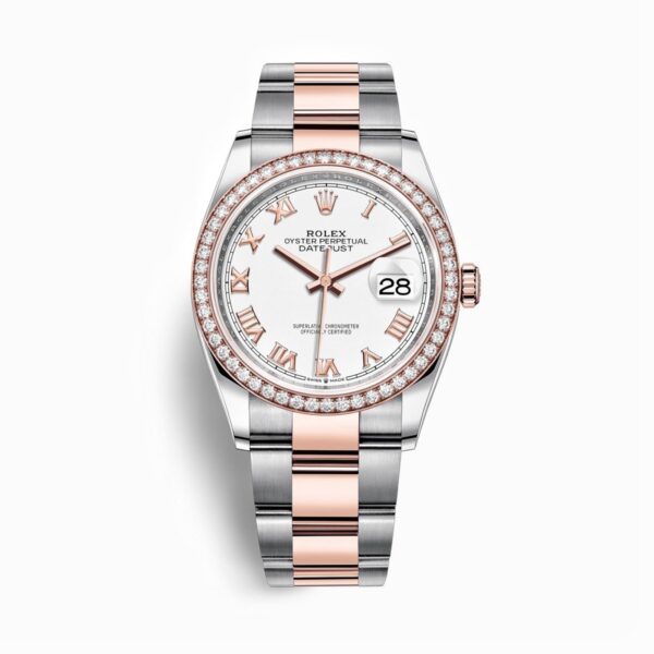 Rolex Datejust 126281RBR-0004 Mặt Số Trắng Cọc Số La Mã 36mm