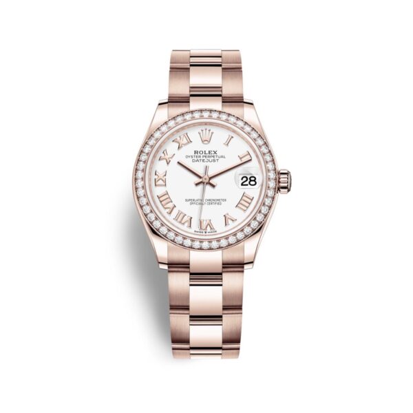 Rolex Datejust 278285RBR-0007 Mặt Số Trắng Cọc Số La Mã 31mm