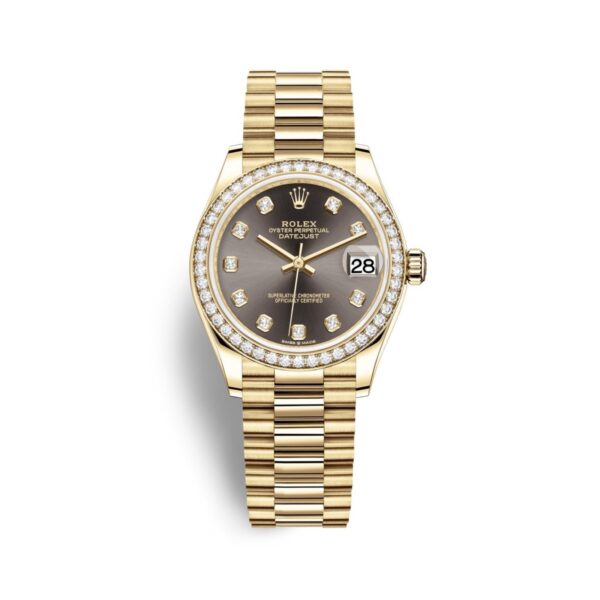 Rolex Datejust 278288RBR-0030 Mặt Số Nâu Trầm Cọc Số Kim Cương 31mm