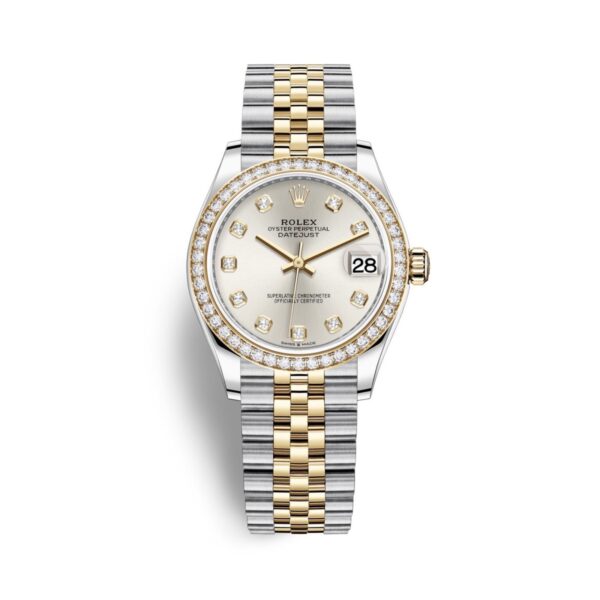 Rolex Datejust 278383RBR-0020 Mặt Số Bạc Cọc Số Kim Cương 31mm