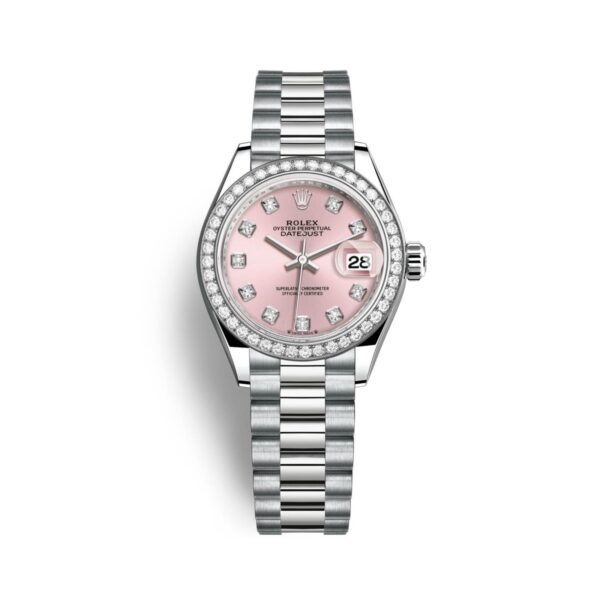 Rolex Datejust Ladies 279139RBR-0005 Mặt Số Hồng Cọc Số Kim Cương 28mm