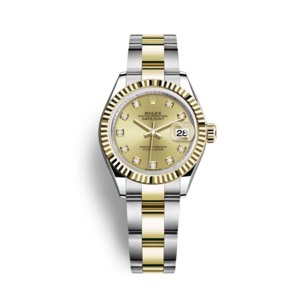 Rolex Datejust Ladies 279173-0012 Mặt Số Champagne Cọc Số Kim Cương 28mm