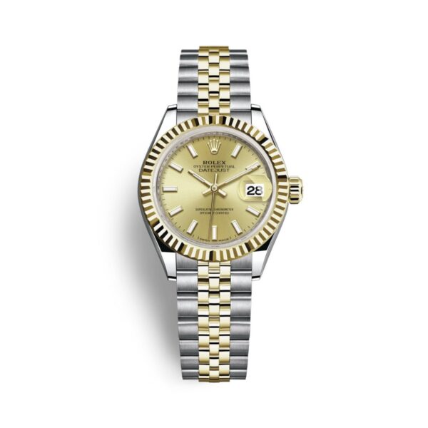 Rolex Datejust Ladies 279173-0001 Mặt Số Champagne Cọc Số Index 28mm