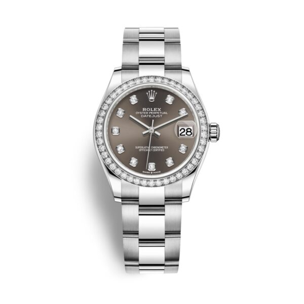 Rolex Datejust 278384RBR-0009 Mặt Số Nâu Trầm Cọc Số Kim Cương 31mm