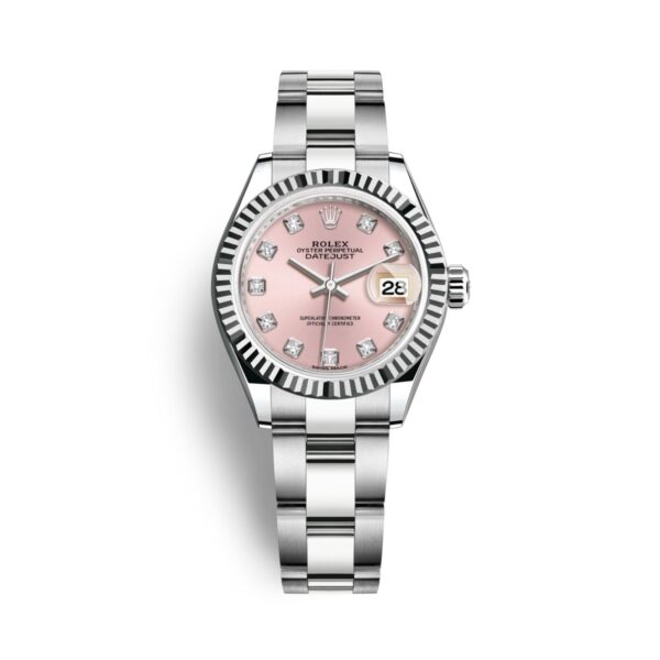 Rolex Datejust Ladies 279174-0004 Mặt Số Hồng Cọc Số Kim Cương 28mm