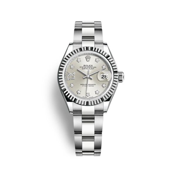 Rolex Datejust Ladies 279174-0022 Mặt Số Bạc Cọc Số Sao 28mm