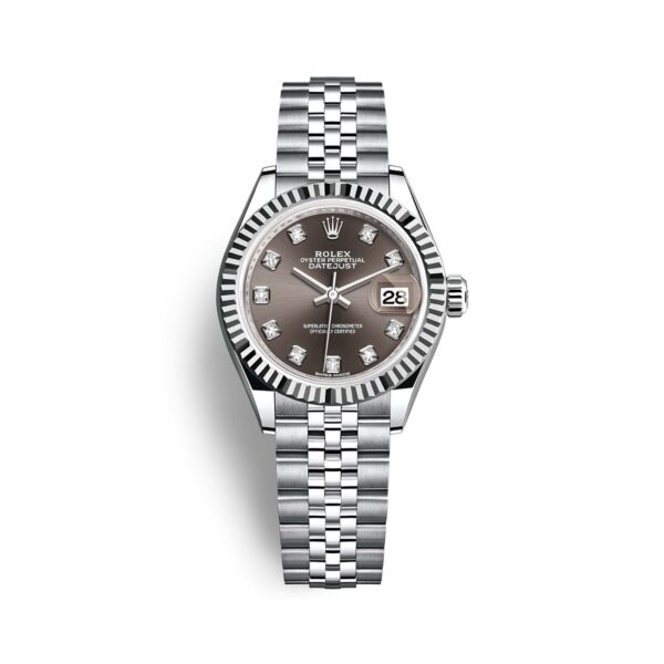 Rolex Datejust Ladies 279174-0015 Mặt Số Nâu Trầm Cọc Số Kim Cương 28mm