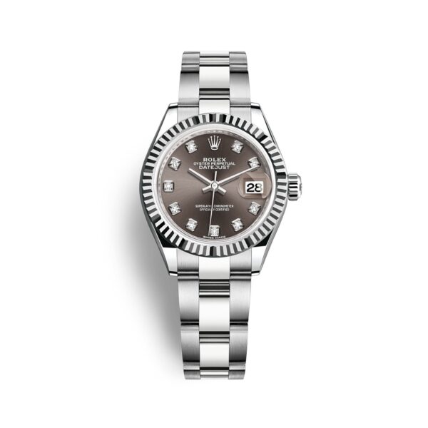 Rolex Datejust Ladies 279174-0016 Mặt Số Nâu Trầm Cọc Số Kim Cương 28mm