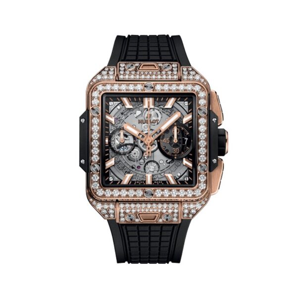 Hublot Square Bang Unico King Gold Pave 42mm