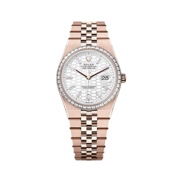 Rolex Land-Dweller M127285TBR-0002 Mặt Số Trắng Cọc Số Kim Cương Baguette 36mm